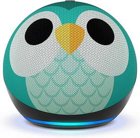 Belaidė kolonėlė Amazon Echo Dot 5 Kids Owl, žalia sp.