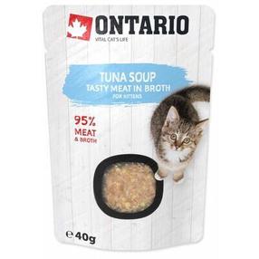 Šlapias kačių maistas Ontario Tasty Meat In Broth Tuna Soup, tunas, 0.04 kg