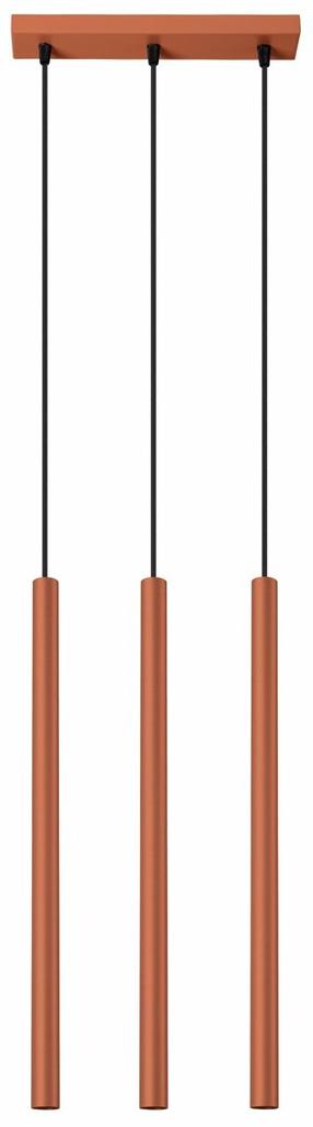 Lampa griesti Sollux Pastelo 3, G9, 3 x 8 W, sarkana krās. / sarkana krās.