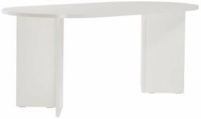 Valgomojo stalas Nordure Sablin, baltas, 89.5 cm x 180 cm x 75 cm