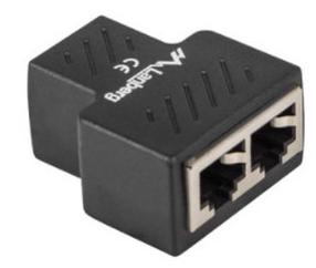 Adapteris Lanberg ADS-RJ45-2RJ45-OS, juoda sp.