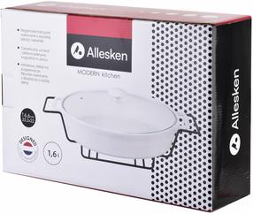 Marmīts Allesken Modern Kitchen, 1600 ml, 33.2 cm x 22 cm x 6.6 cm, balta krās., akmens masa