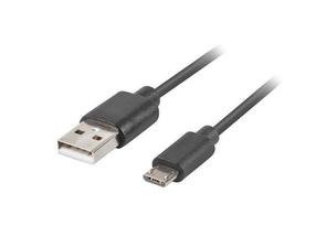Kabelis Lanberg CA-USBA-10CC-0005-BK USB 2.0, USB 2.0, 0.5 m, juoda sp.
