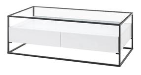Kavos staliukas MC Akcent Evora, balta sp., 120 cm x 60 cm x 40 cm