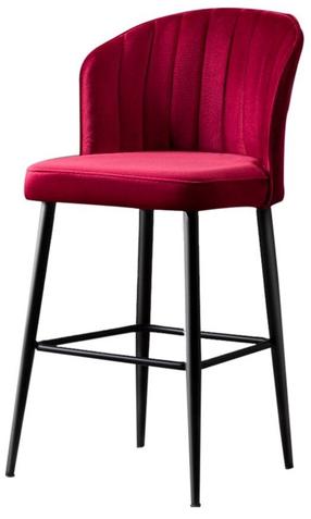 Kėdžių rinkinys Kalune Design Rubi 107BCK1119, bordo sp./juoda sp., 42 cm x 52 cm x 97 cm, 4 vnt.