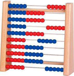 Izglītības abakuss Goki Abacus, 17 cm, zila krās./brūna krās./sarkana krās.