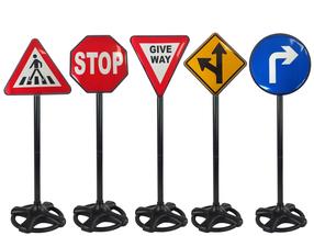 Ceļa zīmes Lean Toys Traffic Sign LT9402, daudzkrāsaina
