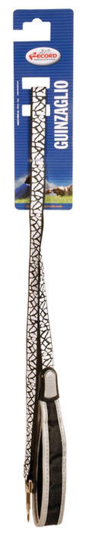Koera rihm Record Savana, valge v./must v./hall v., 1.2 m x 15 mm