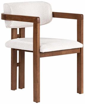 Söögitoa tool Nordure Toscana, valge v./pähklipuu v., 54 cm x 54 cm x 76 cm