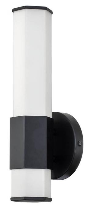 Šviestuvas sieninis Elstead Lighting Facet, LED, 3000 °K, 1 x 12 W, balta sp. / juoda sp.