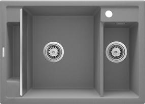 Virtuvinė plautuvė Deante Magnetic ZRM S503, granitas, 69 cm x 50 cm x 20.5 cm, pilka sp.