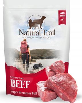 Sausas šunų maistas Natural Trail Beef, jautiena, 0.5 kg