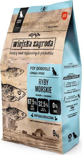 Kuiv koeratoit Wiejska Zagroda Sea Fish Crunchy M, kalaliha, 9 kg