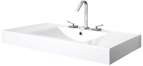 Vannitoa kraanikauss Paa Long Step, kivimass, 100 cm x 49 cm x 11 cm, valge v.