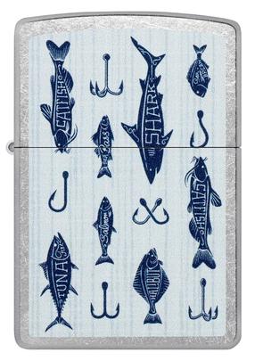 Зажигалка Zippo Fishing Lures 46719, синий цв./серебристый цв.