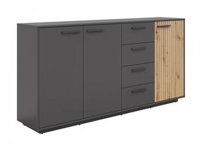 Komoda Lukas, antracito sp./artisan oak sp., 95.5 cm x 40.5 cm x 184 cm