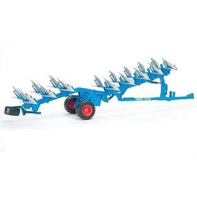 Žaislinė priekaba Bruder Lemken Semi Mounted Reversible Plough 02250, 1:16, mėlyna sp.