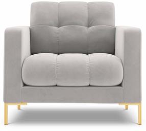 Atpūtas krēsls Cosmopolitan Design Velvet Bali, zelta krās./sudraba krās., 96 cm x 87 cm x 75 cm