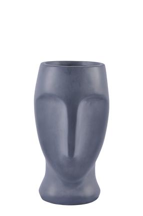 Dekoratīvais puķu pods "Seja" Garden Center LT34721-PC, 21 cm x 19 cm x 34 cm, pelēka krās.