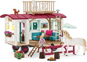 Komplekts Schleich Horse Club Caravan For Secret Club Meeting 42593, daudzkrāsaina
