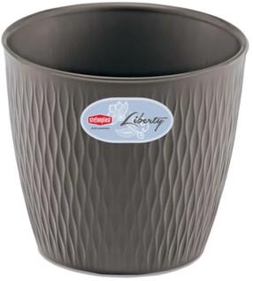 Puķu pods Stefanplast Liberty, plastmasa, Ø 30 cm, pelēka krās.