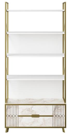 Grīdas plaukts Kalune Design Frida 788DEC4049, balta krās., 191 cm x 89.3 cm x 35.2 cm