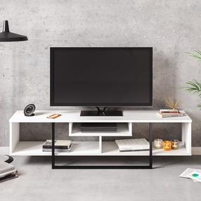 TV-laud Kalune Design Asal 150, valge v./must v., 149.4 cm x 35.2 cm x 40 cm