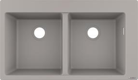 Virtuvinė plautuvė Hansgrohe Built-In Sink S510-F770, silikatas, 88 cm x 51 cm x 19 cm, betono pilka sp.