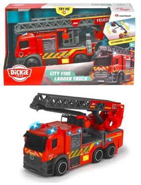  Mängu tuletõrjeauto Simba Dickie Toys City Fire Ladder Truck 203714023038, punane v.
