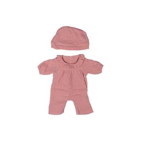 Apģērbu komplekts lellei Miniland Pyjamas, rozā krās.
