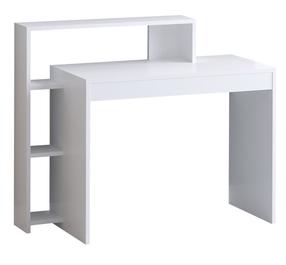 Rašomasis stalas su lentyna Kalune Design Trella, 95 cm x 45 cm, 117 cm, balta sp.