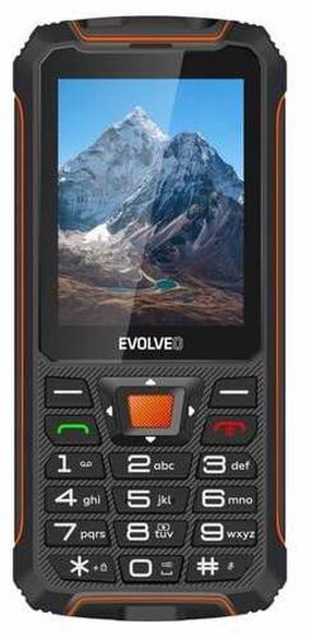 Mygtukinis telefonas Evolveo StrongPhone SPZ6OG, 128 MB, juoda sp., oranžinė sp.