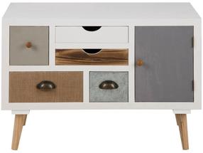 Kummut Thals 85502, valge v./mitmevärviline, 55 cm x 81 cm x 34 cm
