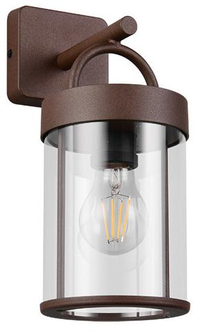 Sieninis lauko šviestuvas Reality Almeria, 28W, E27, IP44, ruda sp., 12.5 cm x 29 cm