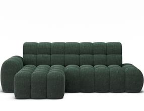 Kampinė sofa Ceedro, žalia sp., kairinė, 165 x 283 cm x 98 cm