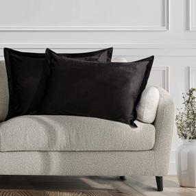 Dekoratyvinės pagalvėlės užvalkalas Restilo Velvet, juoda sp., 70 cm x 50 cm, 2 vnt.