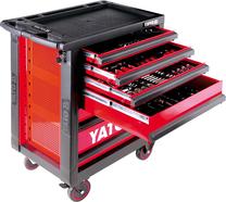 Įrankių vežimėlis Yato YT-5530, 77 cm x 46 cm x 96 cm, juoda sp./raudona sp.