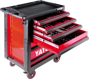 Тележки для инструментов Yato YT-5530, 77 см x 46 см x 96 см, черный цв./красный цв.