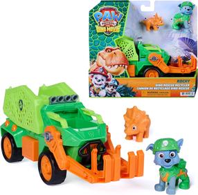 Figūrėlių rinkinys, su priedais Spin Master Paw Patrol Rocky Dino Rescue Recycler, žalia sp./oranžinė sp.