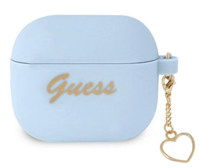 Ausinių dėklas Guess GUA3LSCHSB Apple Airpods 3, žydra sp.