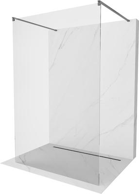 Dušo sienelė Mexen Kioto Walk-in, 145 cm x 200 cm, brushed gun gray sp./grūdintas