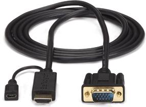 Adapteris StarTech HDMI to VGA HD2VGAMM6 HDMI, VGA, 1.8 m, juoda