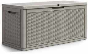 Dārza glabāšanas kaste Akord Furniture Factory, 51.7 cm x 11.9 cm x 58.8 cm, 340 l, pelēka krās.