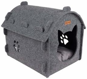 Кошкин дом Amiplay Norway, серый цв., 44 см x 33 см