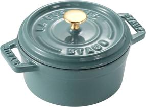 Emalēts čuguna katls Staub Mini Cocotte 1025315, Ø10 cm, 0.25 l, zaļa krās.