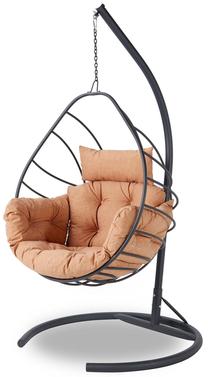 Pakabinamas krėslas Kalune Design Anka, antracito sp./kreminė sp.