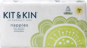 Sauskelnės Kit & Kin Naturally Dry Nappies, 2 dydis, 5 - 8 kg, 40 vnt.