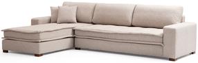 Kampinė sofa Hanah Home Lena 560ARE1208, šviesiai ruda sp., dešininė, 190 x 323 cm x 85 cm