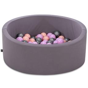 Baseins ar bumbiņām Kalune Design Bubble Pops, ⌀ 7 cm, rozā krās./pelēka krās.