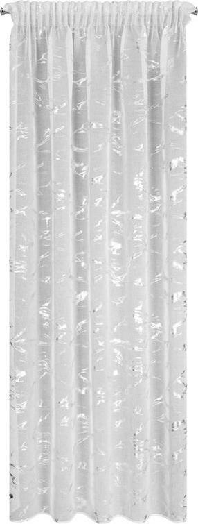 Dieninė užuolaida Alina, balta sp./sidabro sp., 140 cm x 270 cm